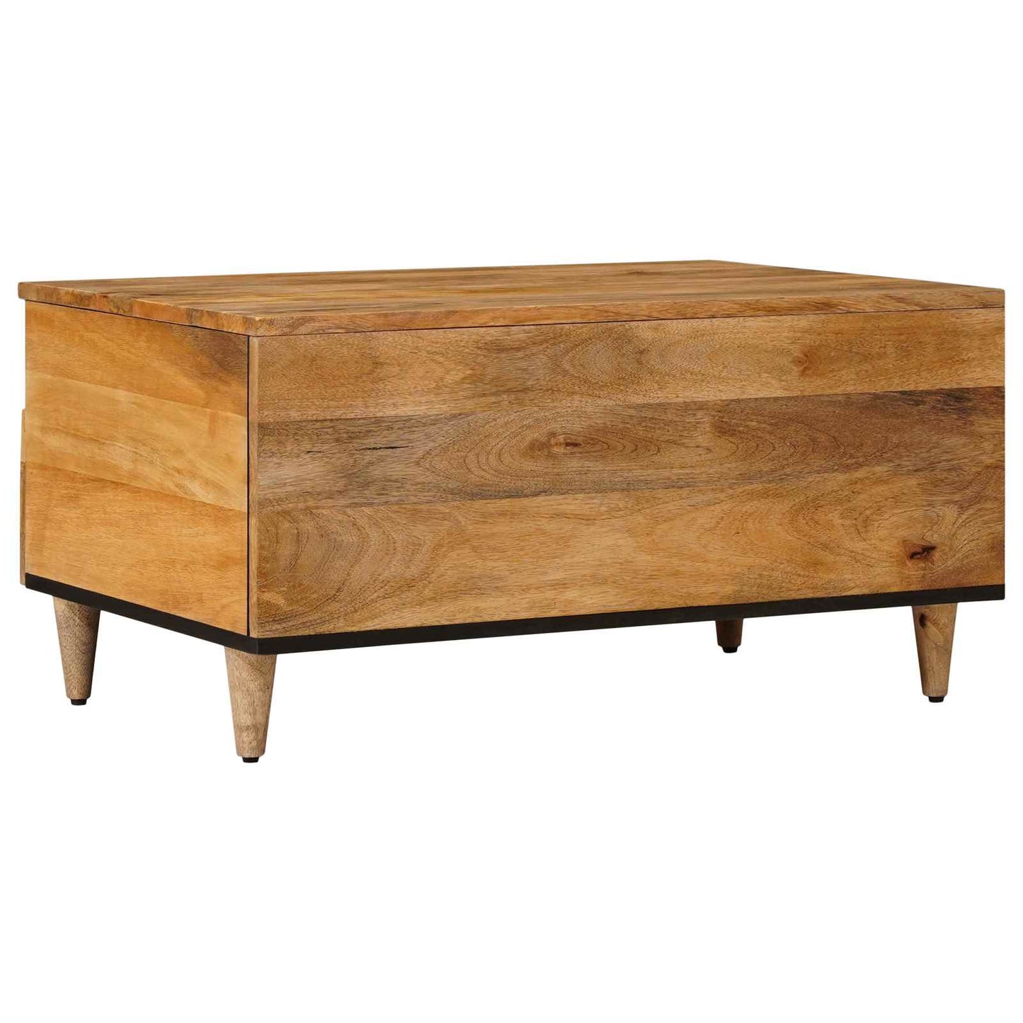 Coffee Table Natural 80 x 54 x 40 cm Solid Mango Wood
