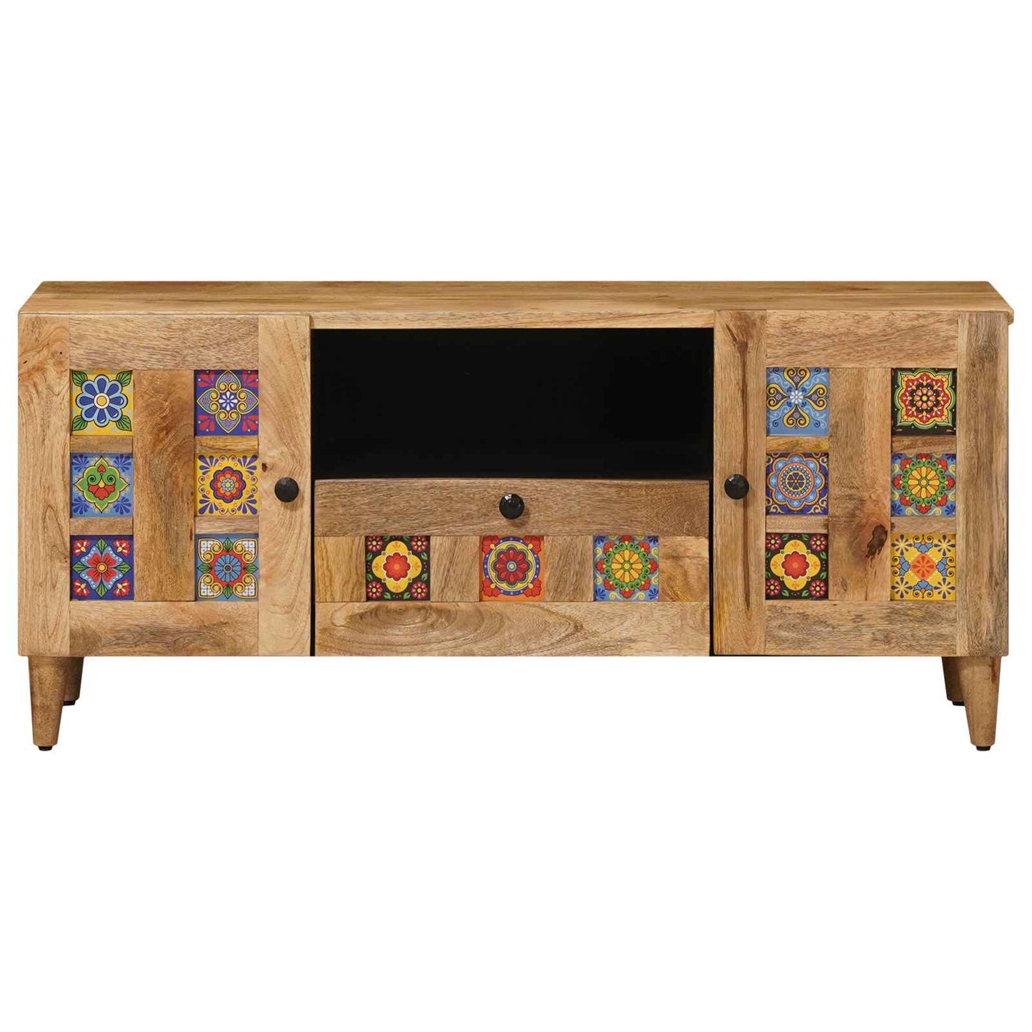 TV Cabinet Natural 105 x 33.5 x 46 cm Solid Mango Wood