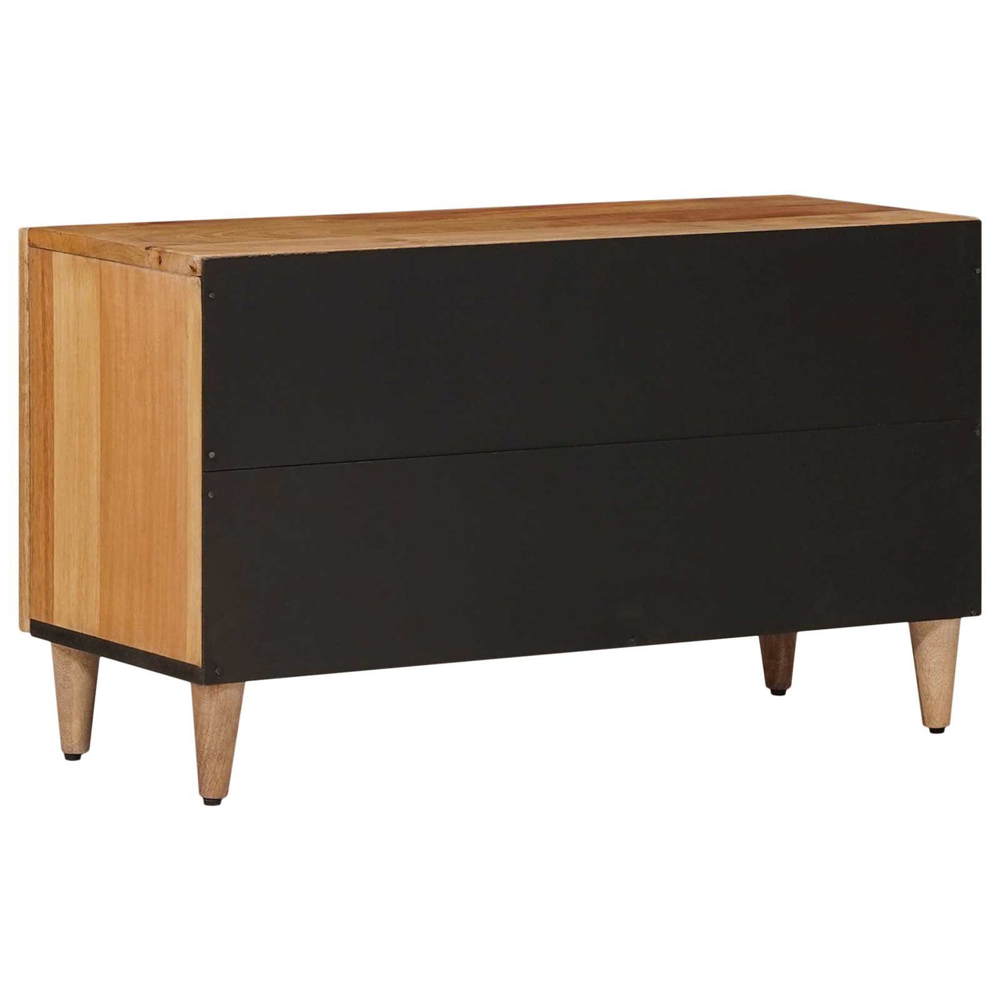 TV Cabinet with Door Natural 80 x 33 x 46 cm Solid Mango Wood