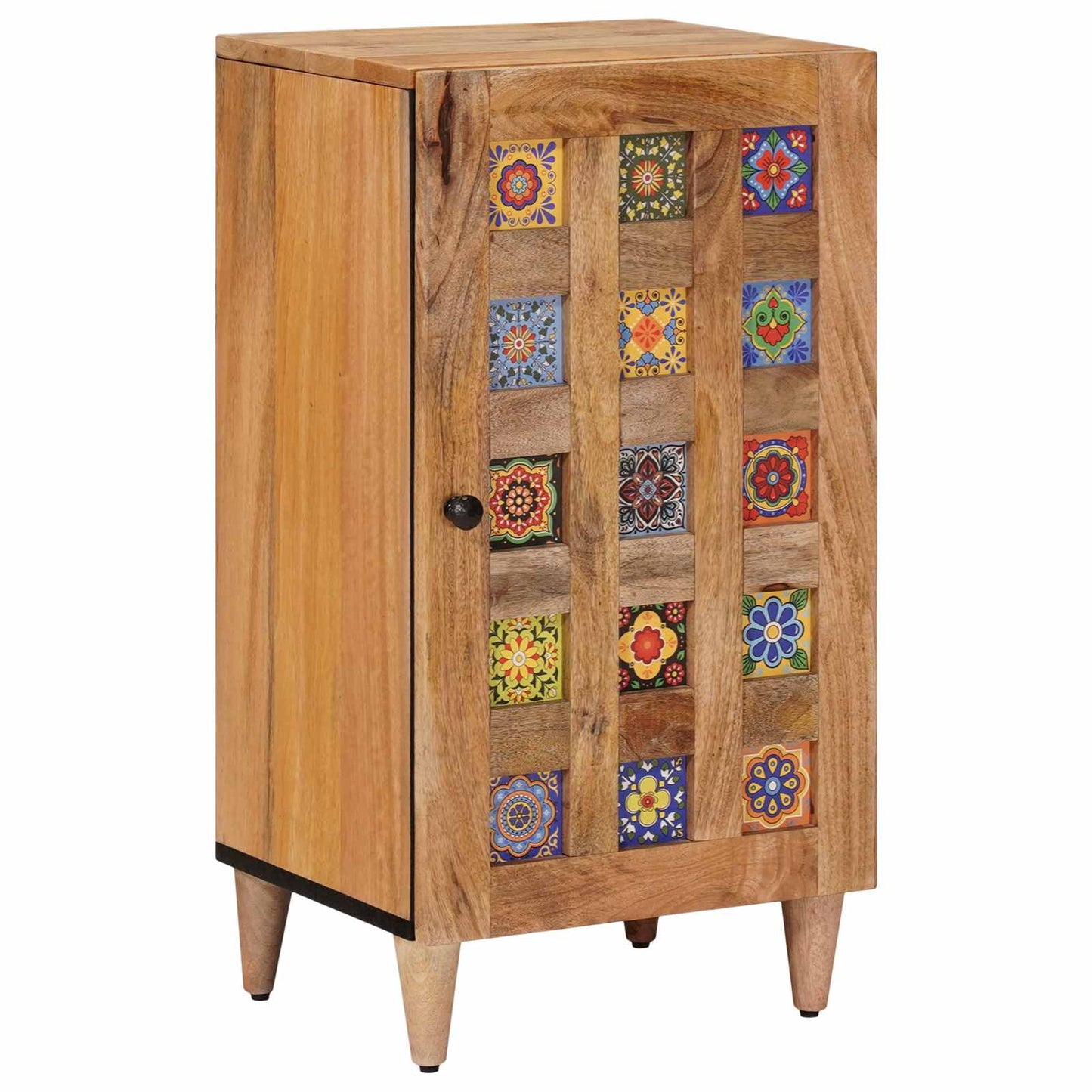 Sideboard with Storage Natural 40 x 33 x 75 cm Solid Mango Wood