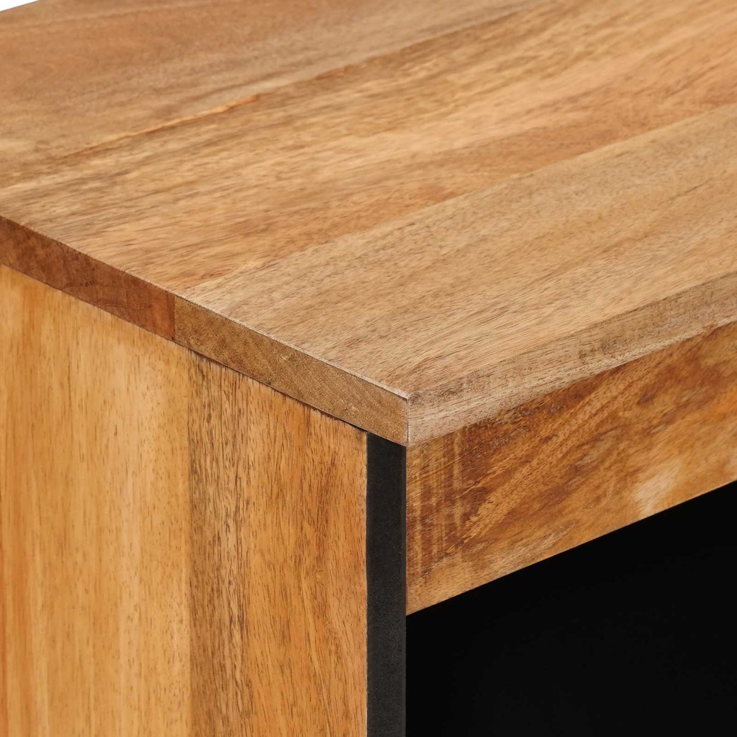 Sideboard with Door Natural 60 x 33.5 x 75 cm Solid Mango Wood