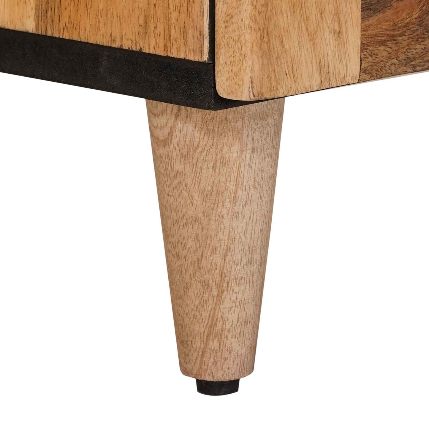Sideboard with Door Natural 60 x 33.5 x 75 cm Solid Mango Wood