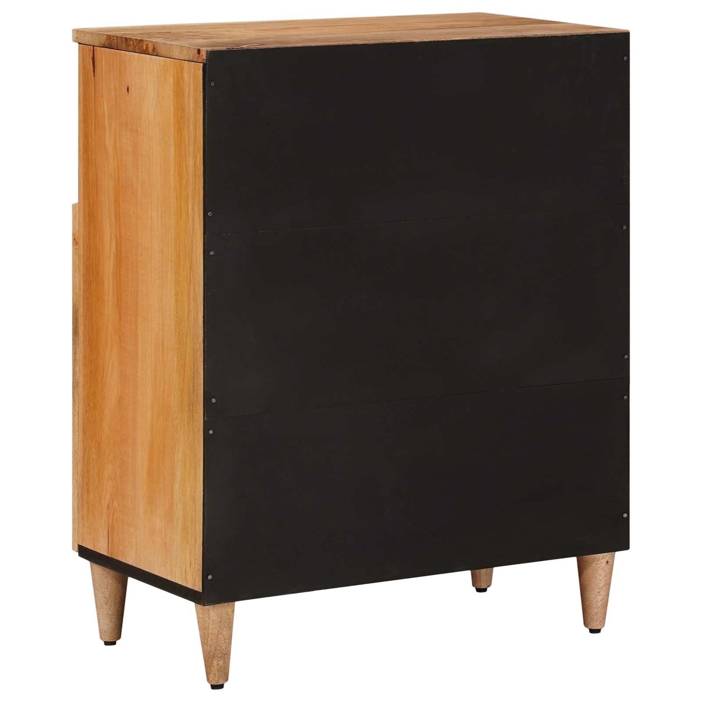 Sideboard with Door Natural 60 x 33.5 x 75 cm Solid Mango Wood