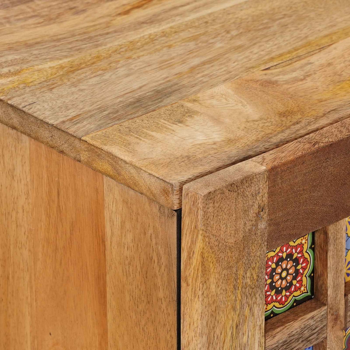 Sideboard with Storage Natural 60 x 33 x 75 cm Solid Mango Wood