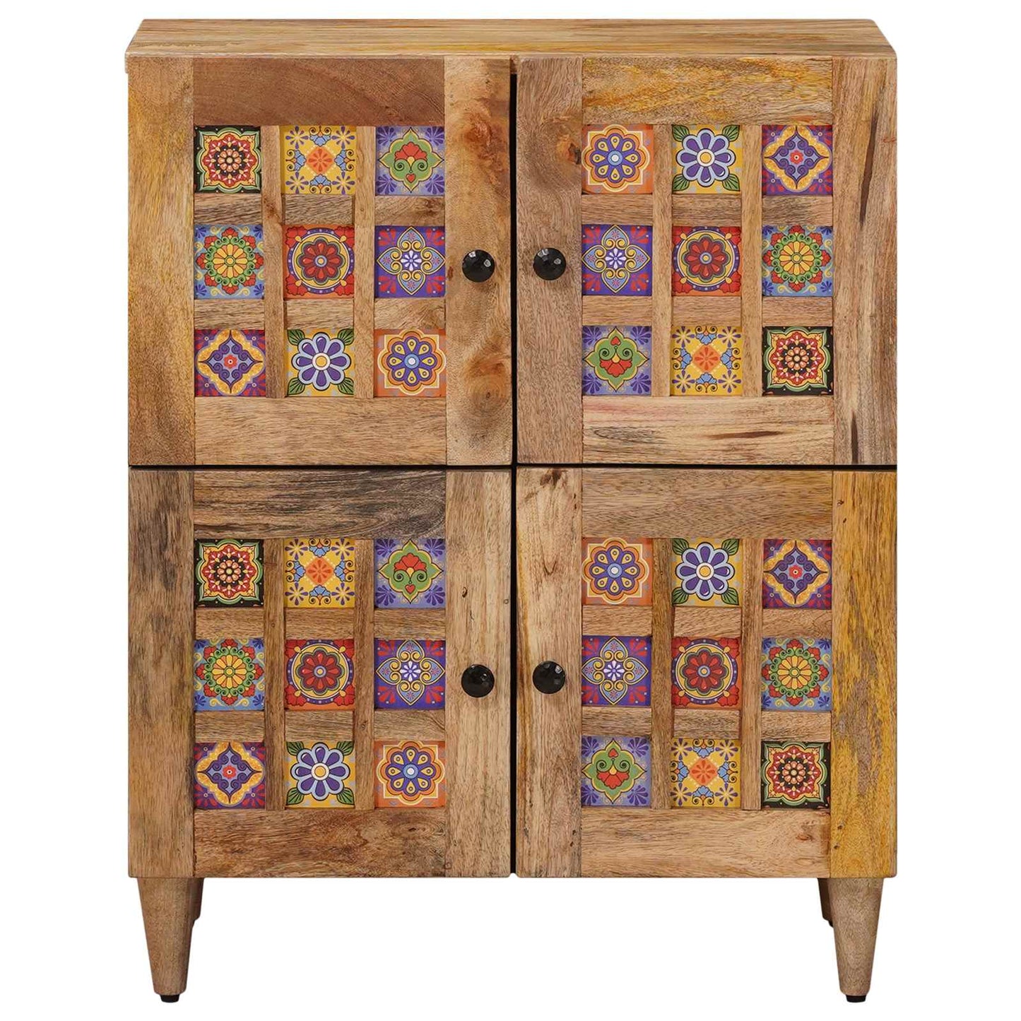 Sideboard with Storage Natural 60 x 33 x 75 cm Solid Mango Wood