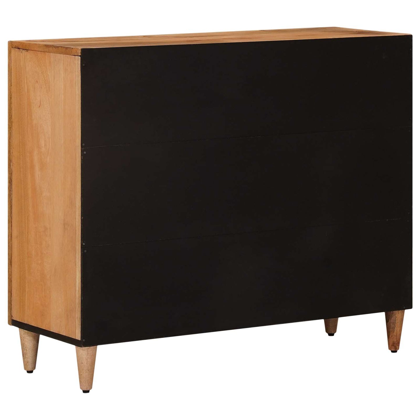 Sideboard with Shelf Natural 90 x 33 x 75 cm Solid Mango Wood