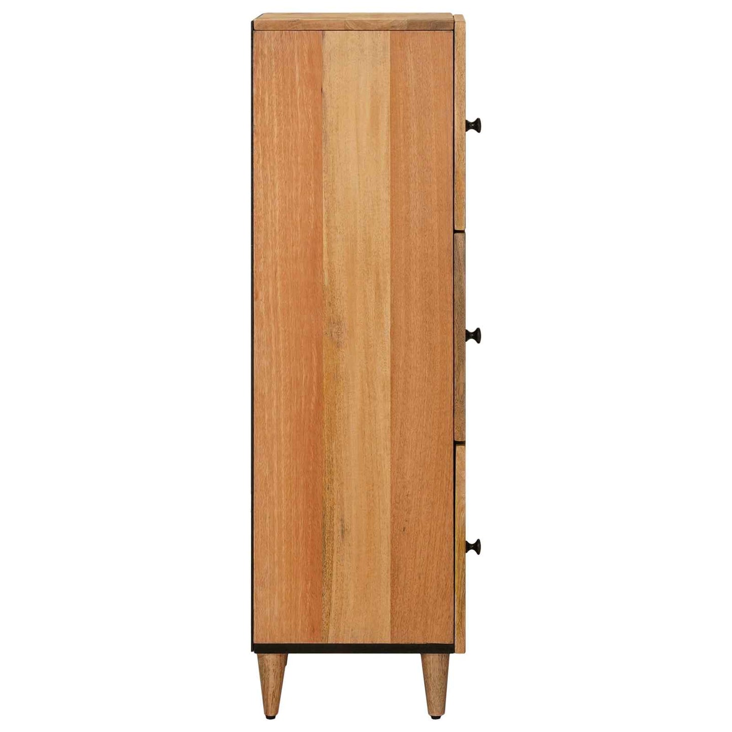 Highboard with Door Natural 40 x 33 x 110 cm Solid Mango Wood