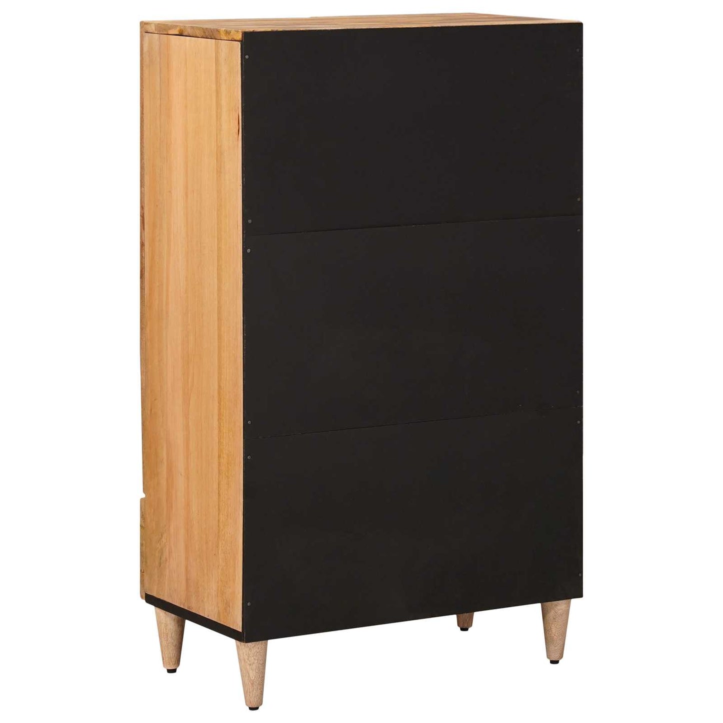 Highboard with Door Natural 60 x 33.5 x 100 cm Solid Mango Wood