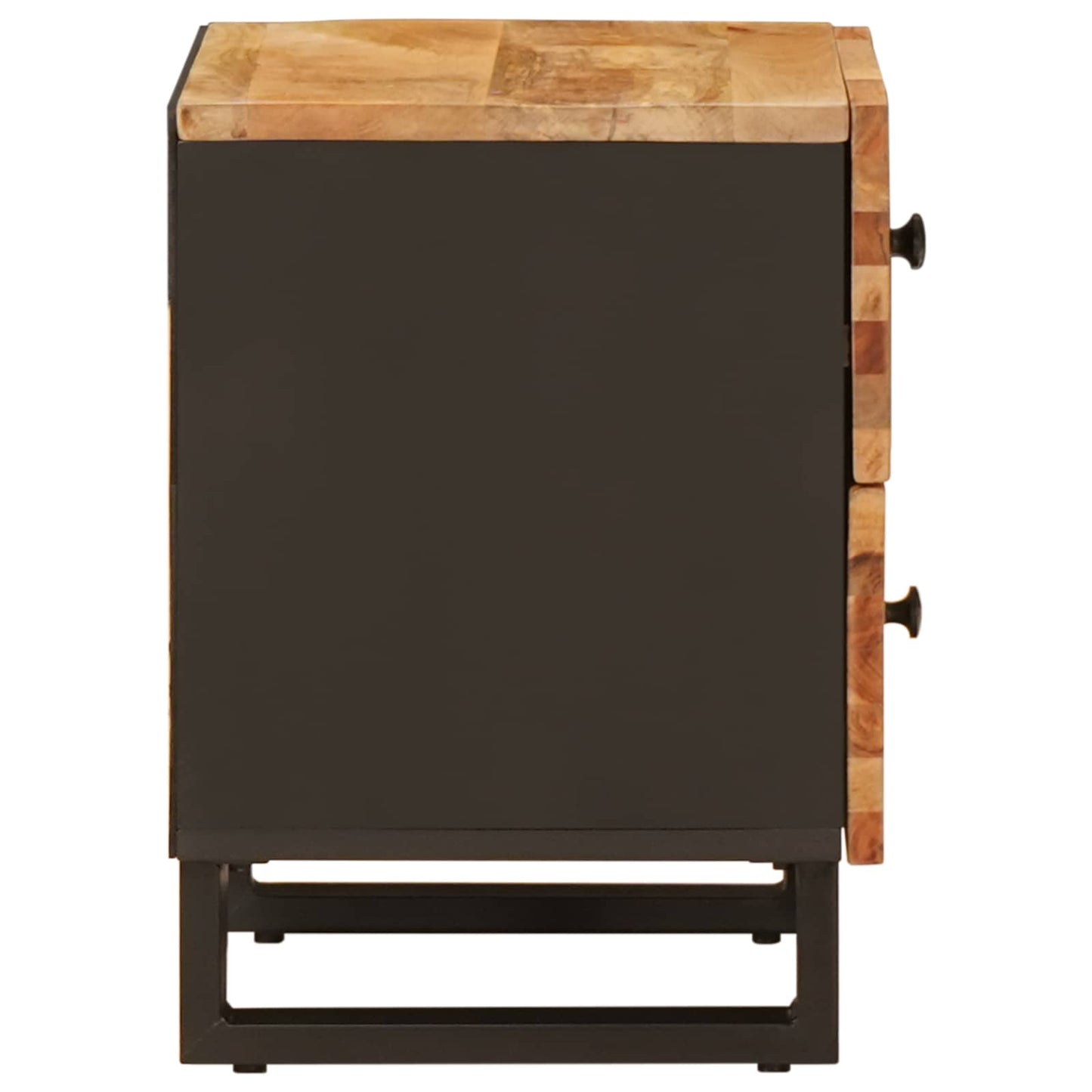Bedside Cabinet 2 pcs Brown 40 x 33 x 46 cm Solid Mango Wood