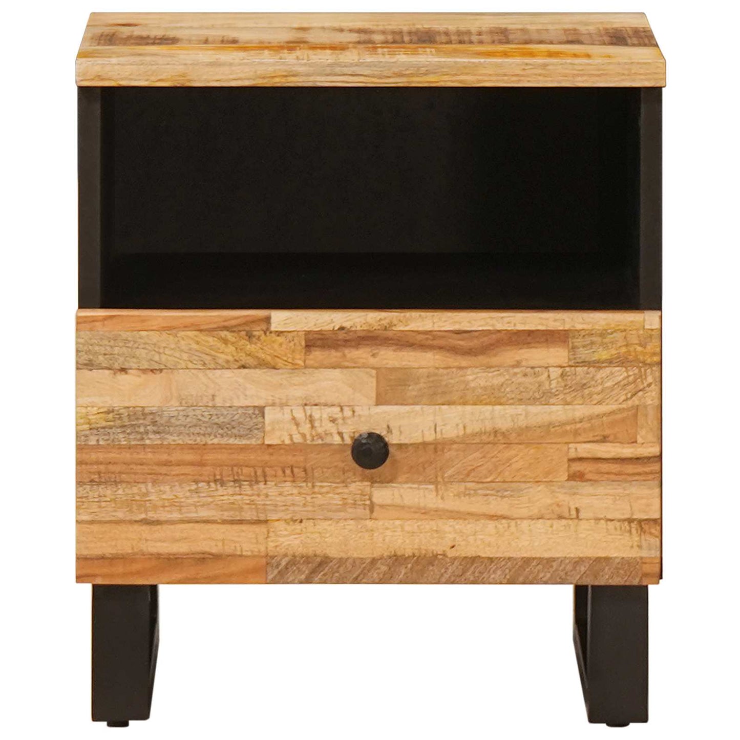 Bed cabinet with Drawer Brown 40 x 33 x 46 cm Solid Mango Wood