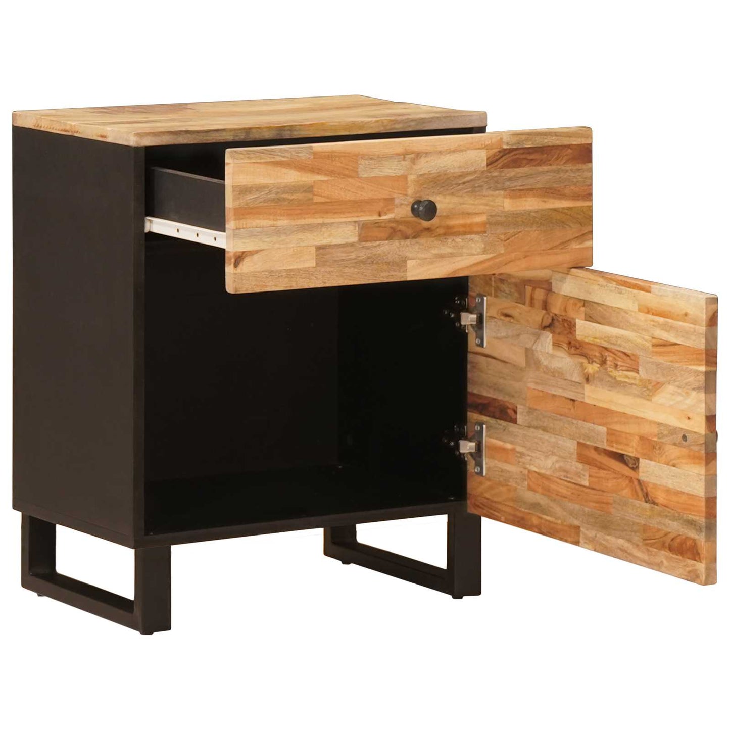 Bed cabinet with Drawer Brown 50 x 33 x 60 cm Solid Mango Wood