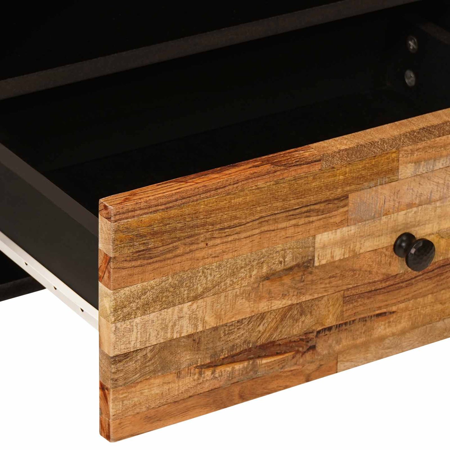 TV Cabinet with Drawer Brown 80 x 33 x 46 cm Solid Mango Wood