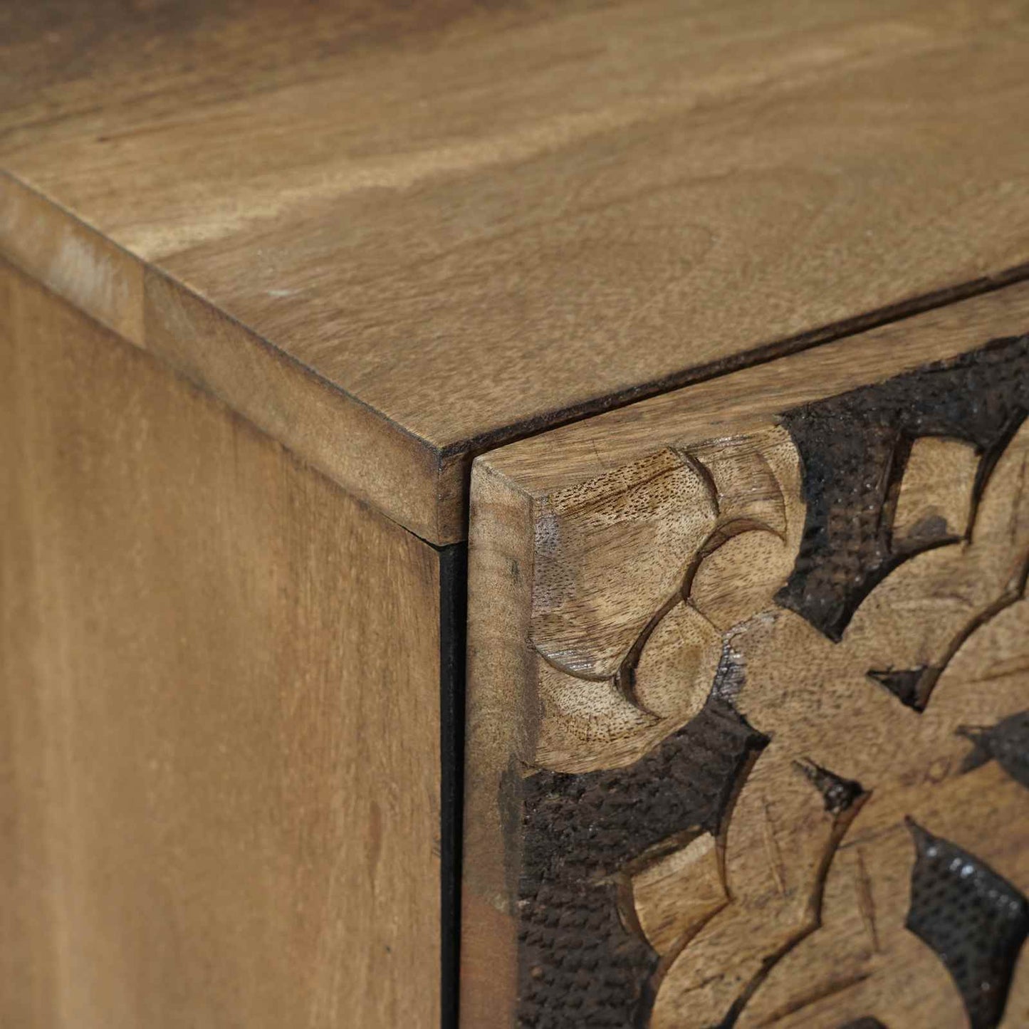 Bedside Cabinet Brown 40 x 33.5 x 46 cm Solid Mango Wood