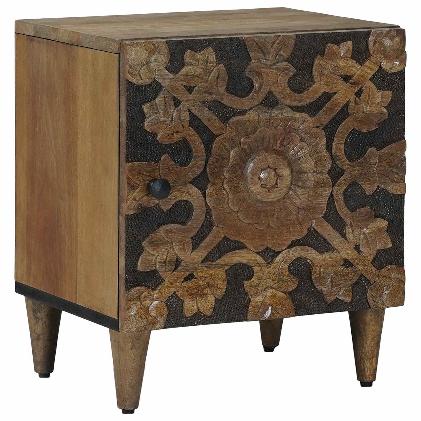 Bedside Cabinet 2 pcs Brown 40 x 33.5 x 46 cm Solid Mango Wood