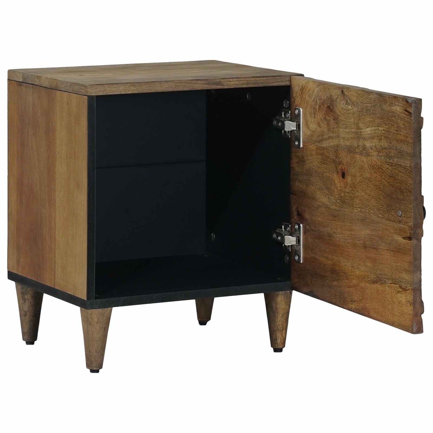 Bedside Cabinet 2 pcs Brown 40 x 33.5 x 46 cm Solid Mango Wood