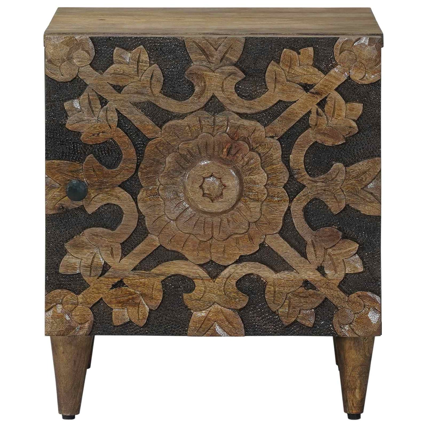 Bedside Cabinet 2 pcs Brown 40 x 33.5 x 46 cm Solid Mango Wood