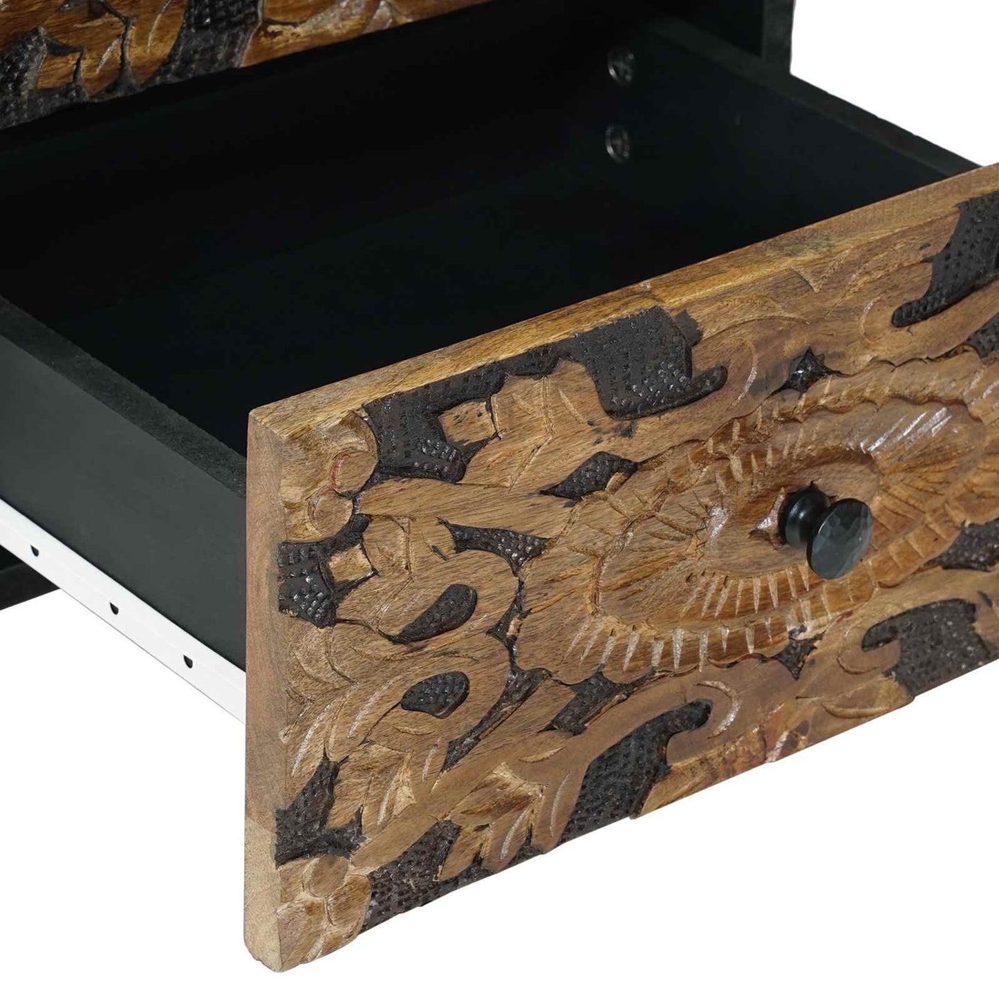 Bedside Cabinet 2 pcs Brown 40 x 33.5 x 46 cm Solid Mango Wood