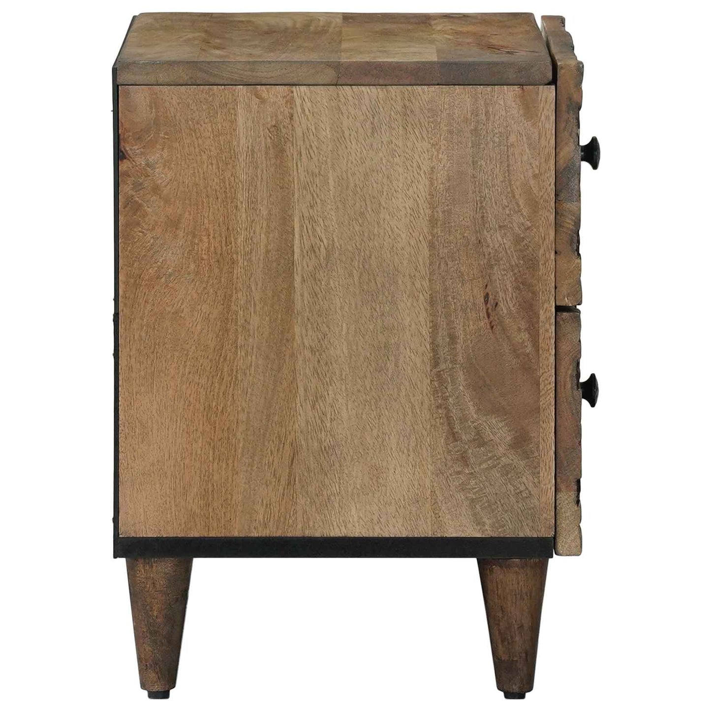 Bedside Cabinet 2 pcs Brown 40 x 33.5 x 46 cm Solid Mango Wood