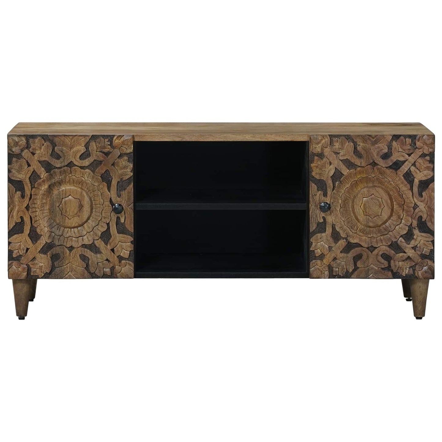 TV Cabinet Brown 105 x 33.5 x 46 cm Solid Mango Wood