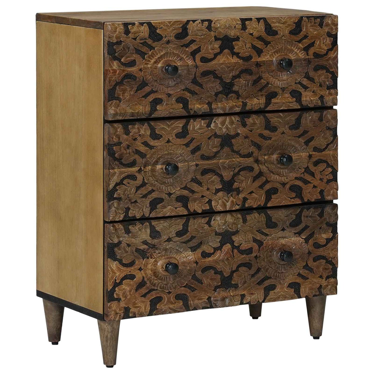 Storage Sideboard Brown 60 x 33.5 x 75 cm Solid Mango Wood