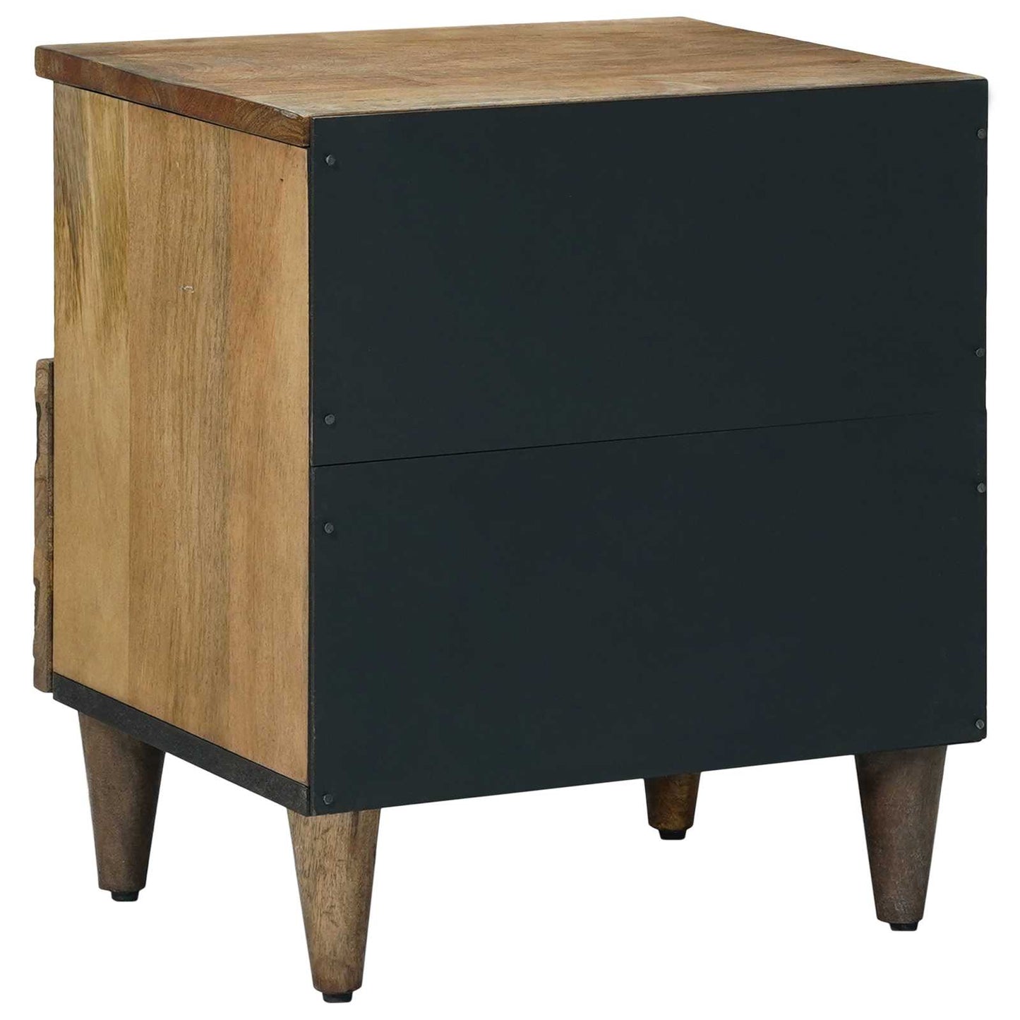 Bed cabinet with Drawer Brown 40 x 33 x 46 cm Solid Mango Wood