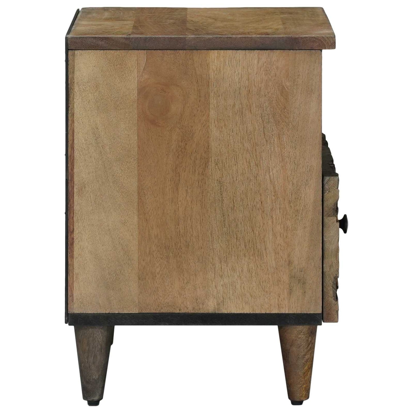 Bed cabinet with Drawer Brown 40 x 33 x 46 cm Solid Mango Wood