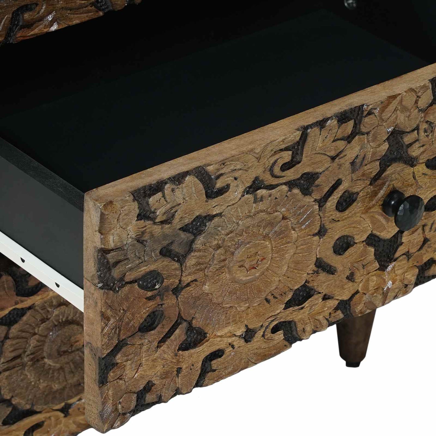 Bed cabinet with Drawer Brown 50 x 33 x 60 cm Solid Mango Wood