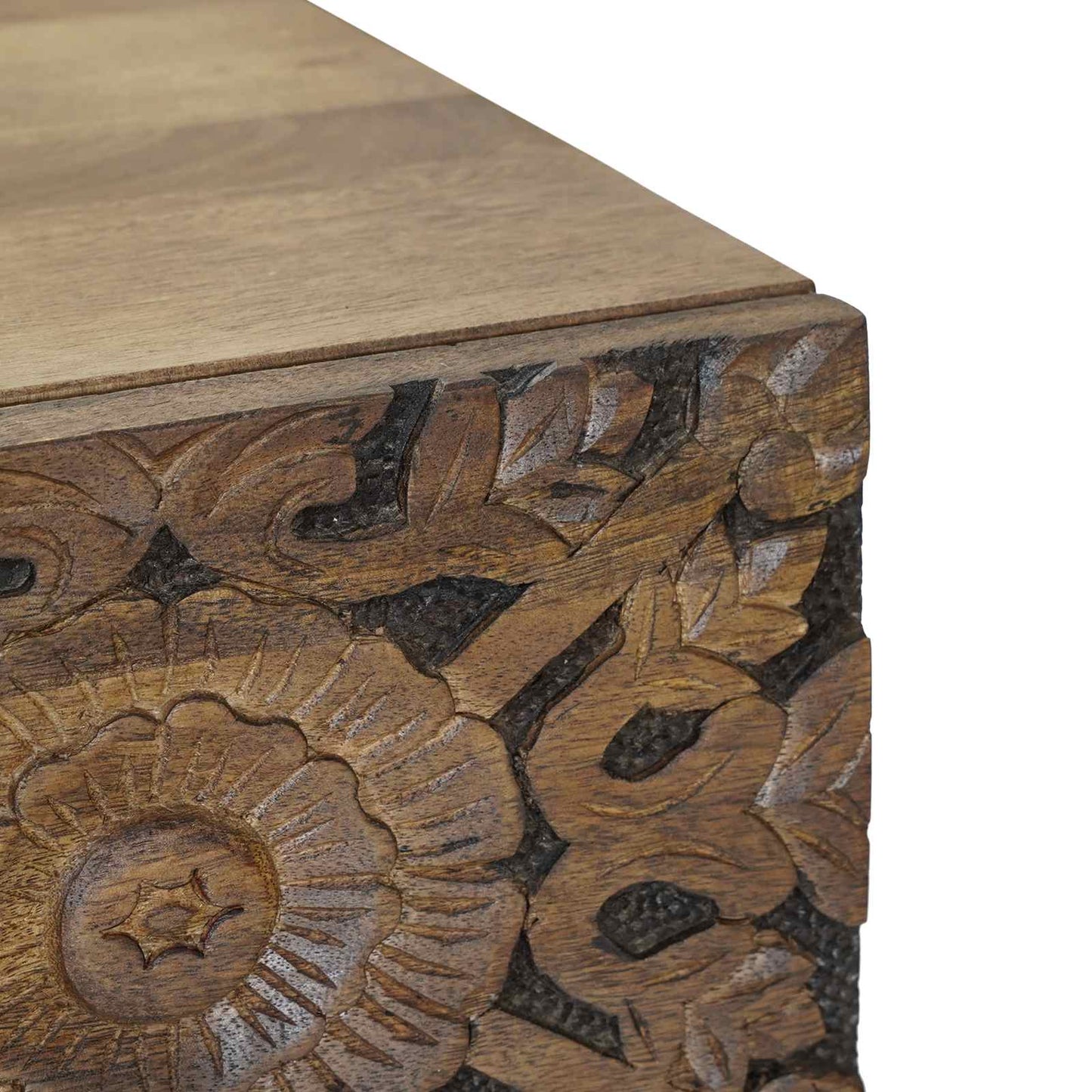 Bed cabinet with Drawer Brown 50 x 33 x 60 cm Solid Mango Wood