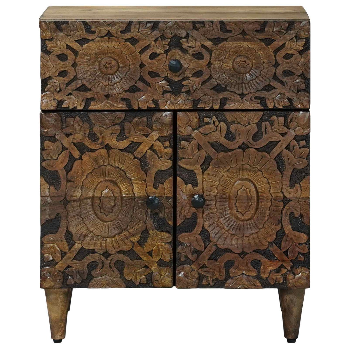 Bed cabinet with Drawer Brown 50 x 33 x 60 cm Solid Mango Wood