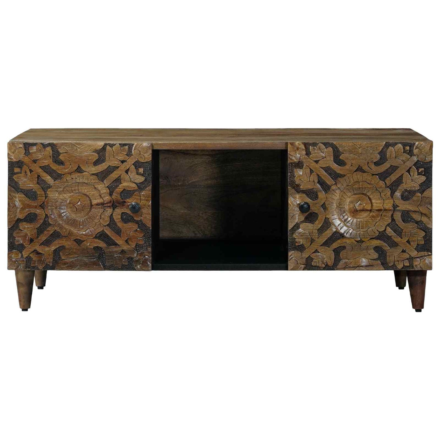 Coffee Table Brown 100 x 54 x 40 cm Solid Mango Wood