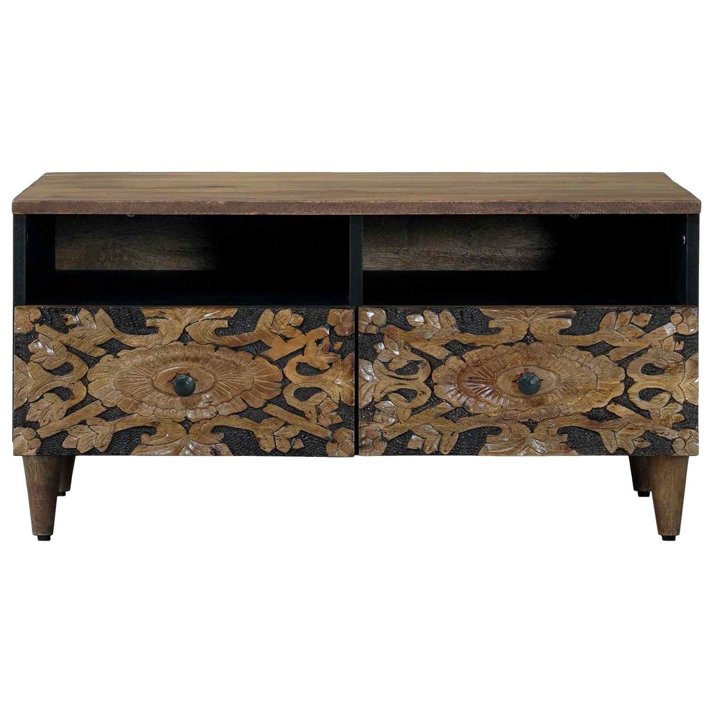 Coffee Table with Drawer Brown 80 x 54 x 40 cm Solid Mango Wood