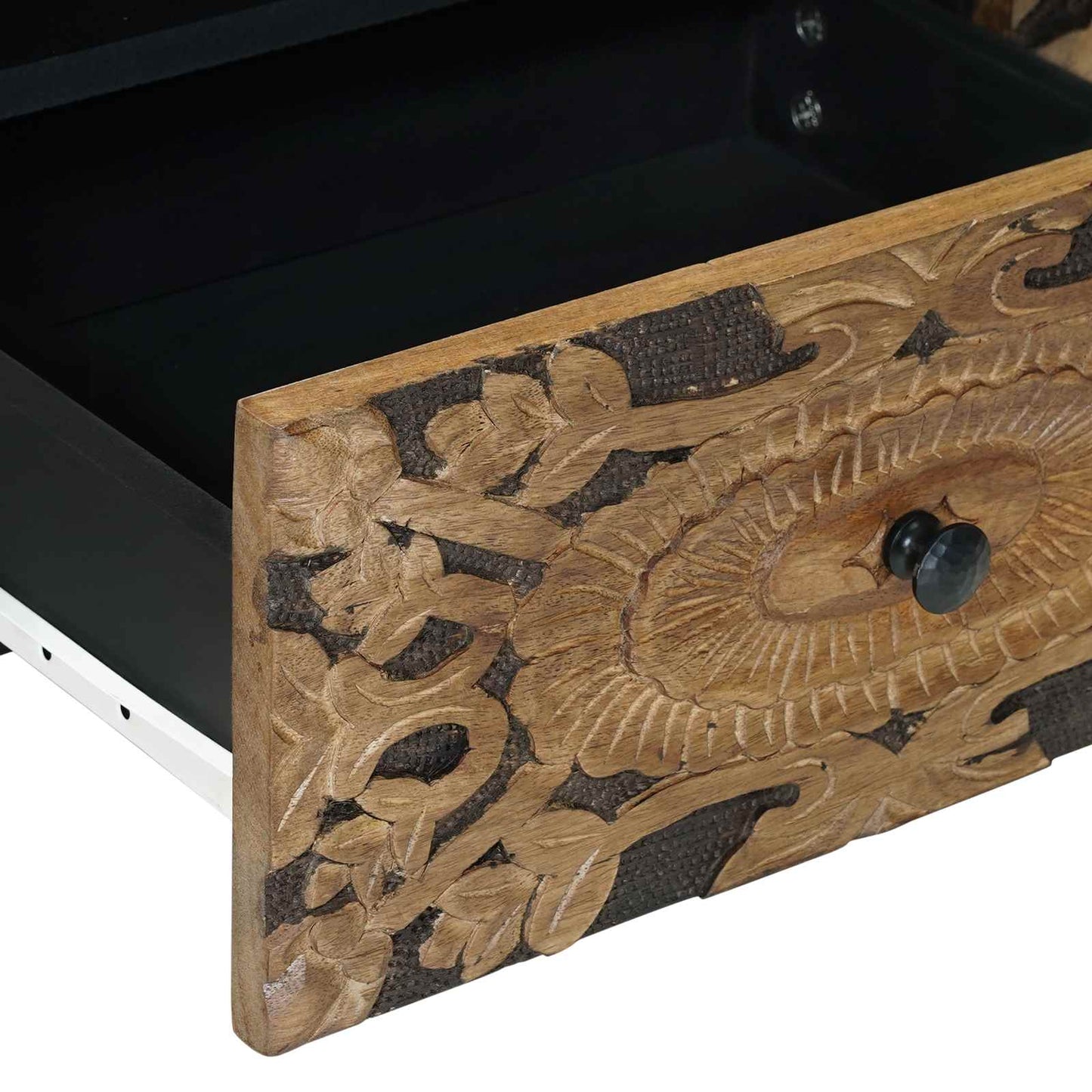 TV Cabinet with Door Brown 105 x 33.5 x 46 cm Solid Mango Wood