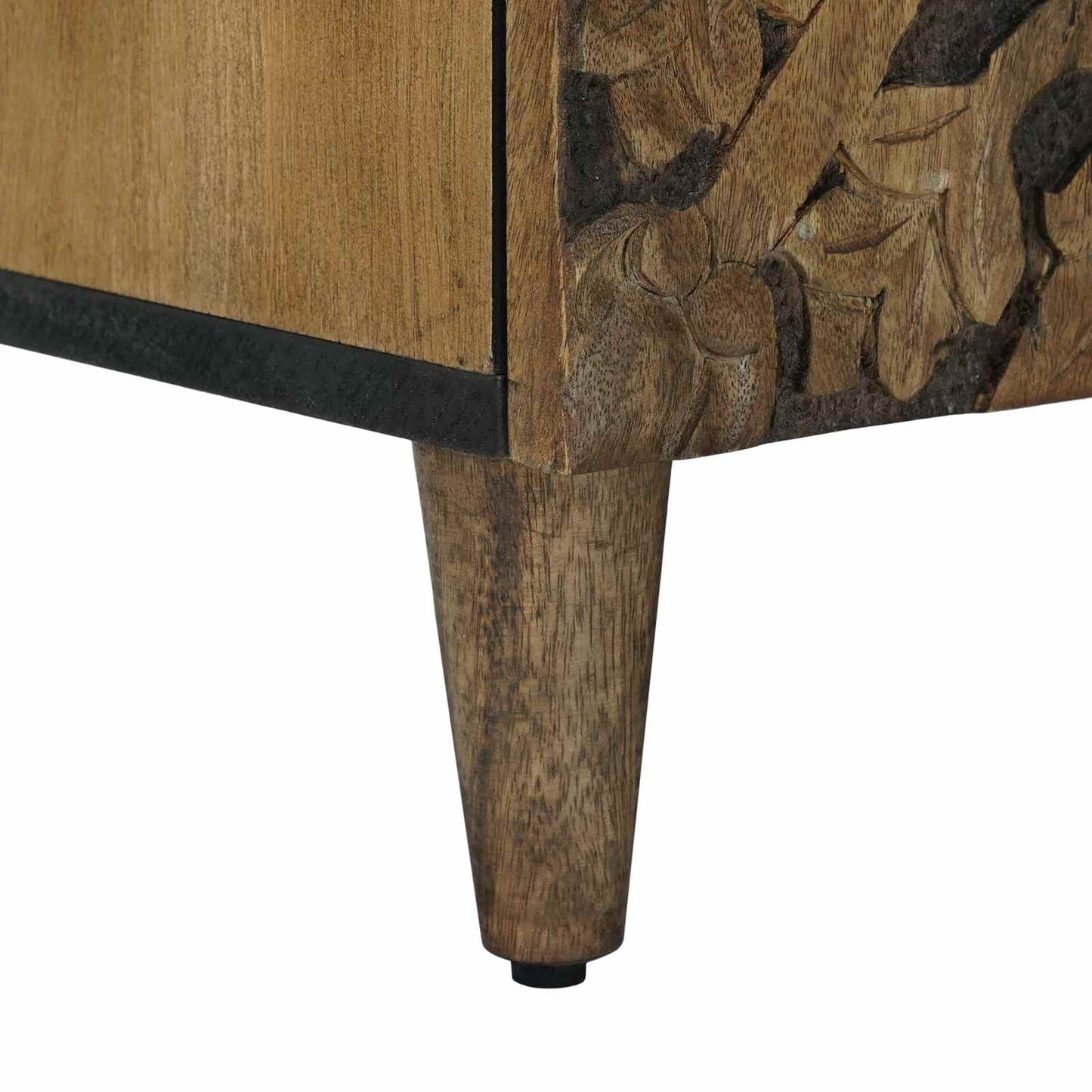 TV Cabinet with Door Brown 105 x 33.5 x 46 cm Solid Mango Wood