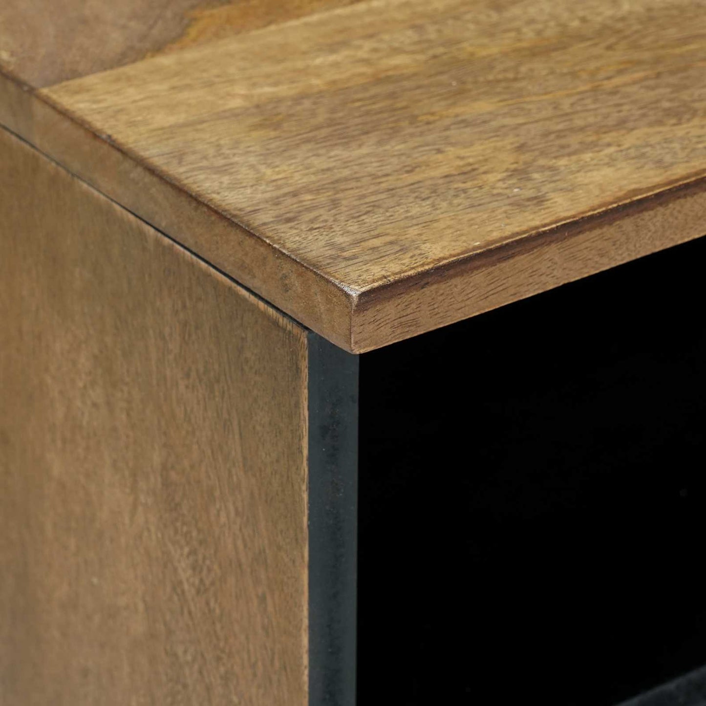 TV Cabinet with Shelf Brown 100 x 33.5 x 46 cm Solid Mango Wood