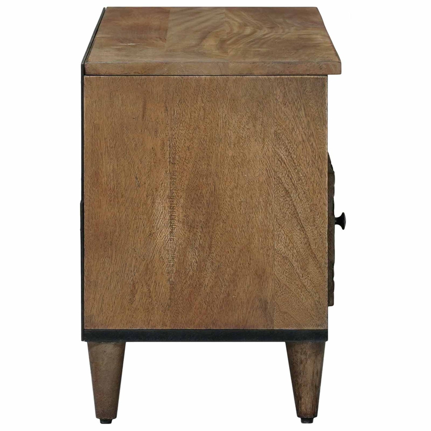TV Cabinet with Shelf Brown 100 x 33.5 x 46 cm Solid Mango Wood