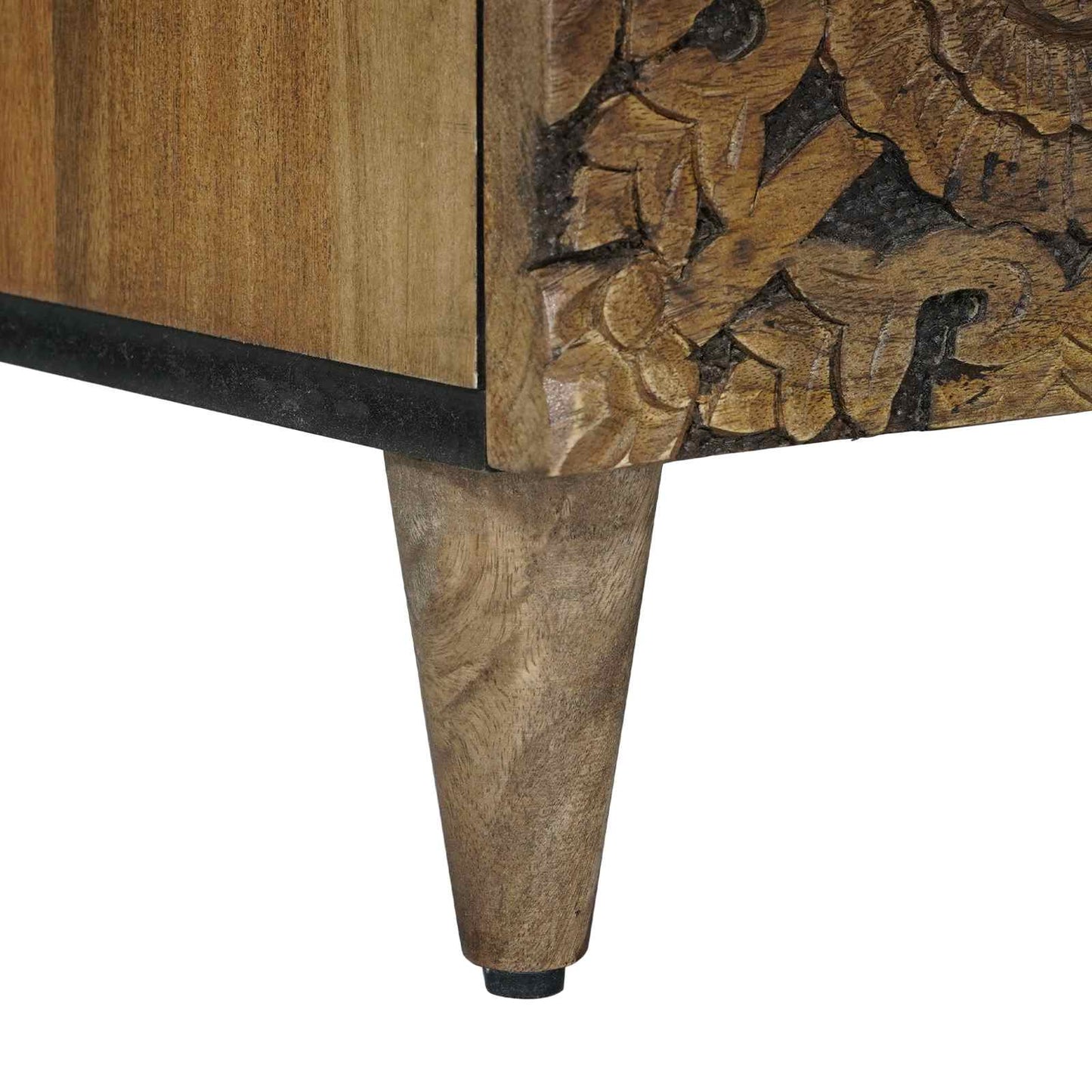 TV Cabinet with Drawer Brown 80 x 33.5 x 46 cm Solid Mango Wood