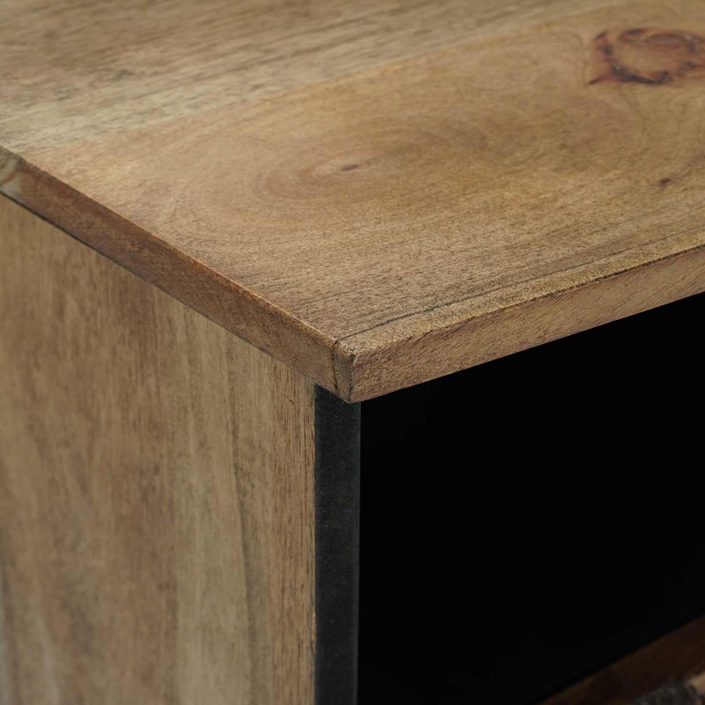 TV Cabinet with Shelf Brown 100 x 33.5 x 46 cm Solid Mango Wood