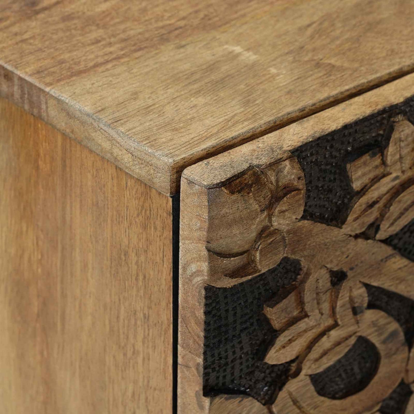 Sideboard with Storage Brown 80 x 33.5 x 75 cm Solid Mango Wood