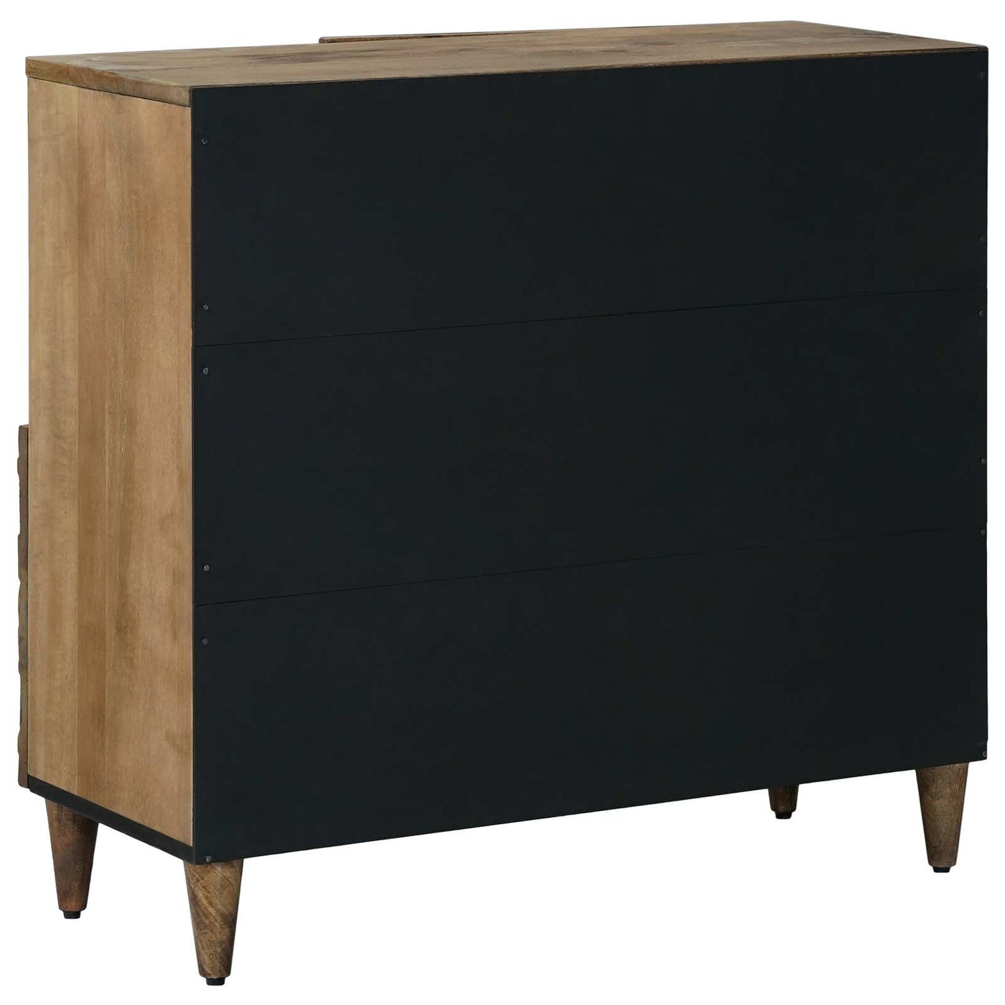 Sideboard with Storage Brown 80 x 33.5 x 75 cm Solid Mango Wood