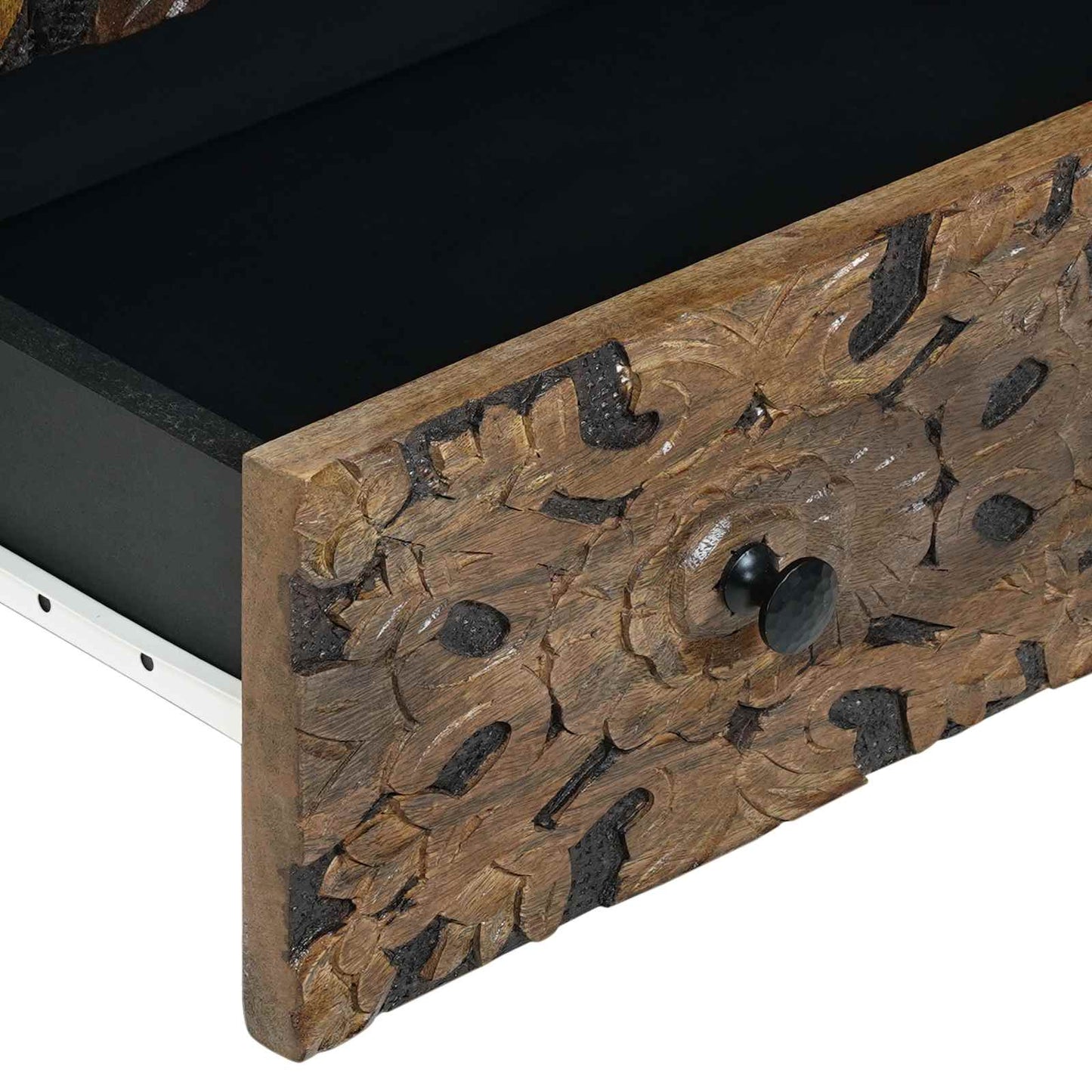 High Board with Shelf Brown 60 x 33.5 x 100 cm Solid Mango Wood