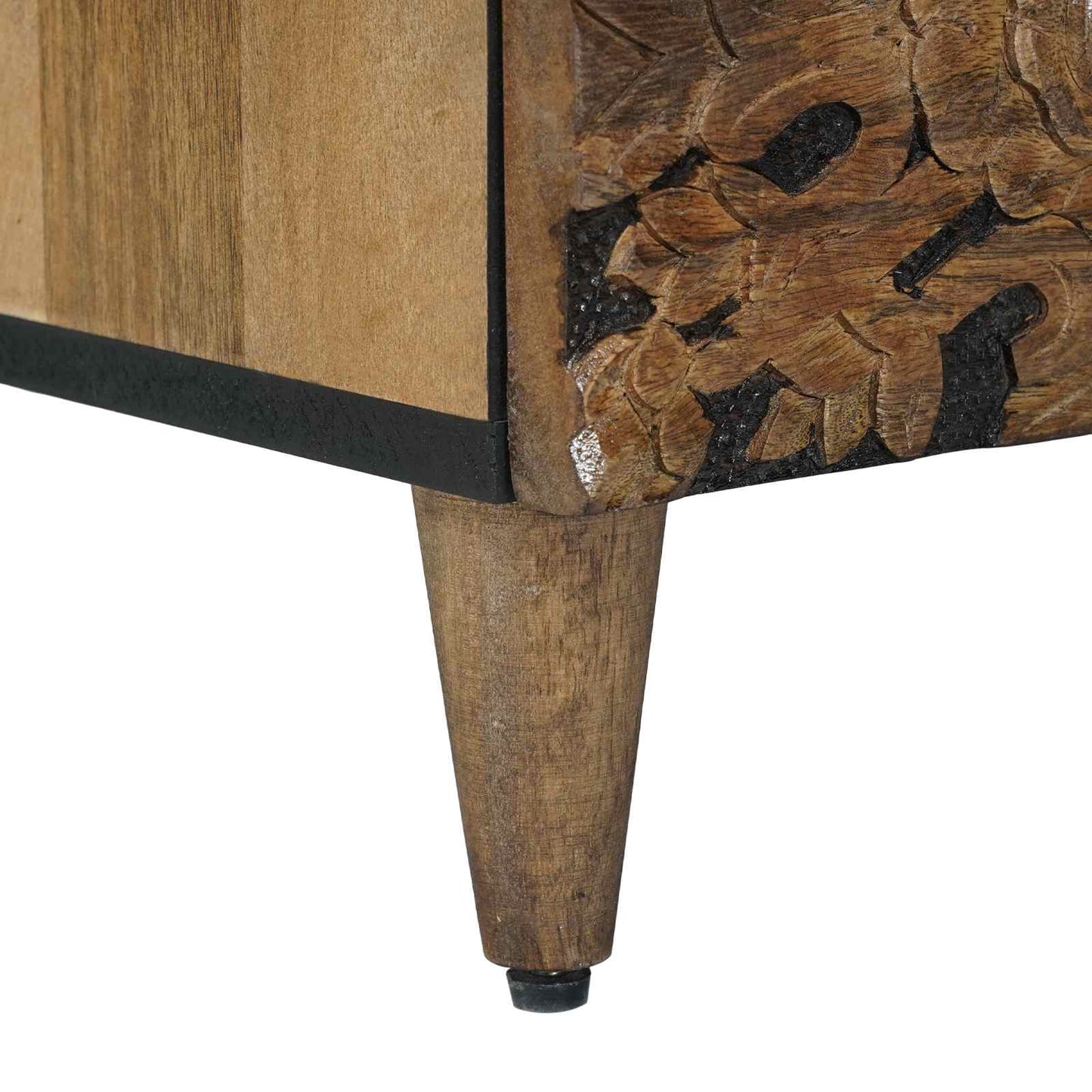 High Board with Shelf Brown 60 x 33.5 x 100 cm Solid Mango Wood