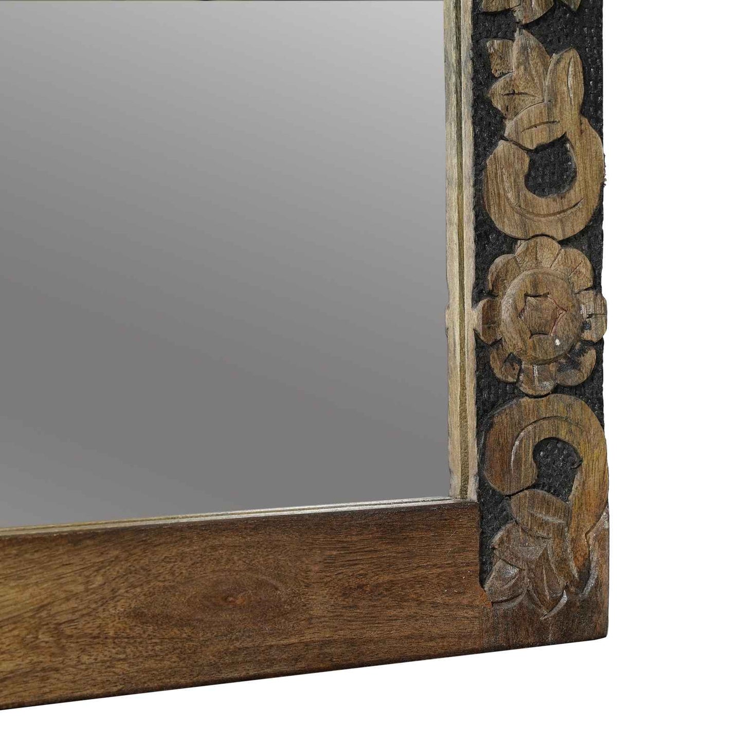 Wall Mirror Walnut Brown 70 x 50 cm Engineered Wood and Glass