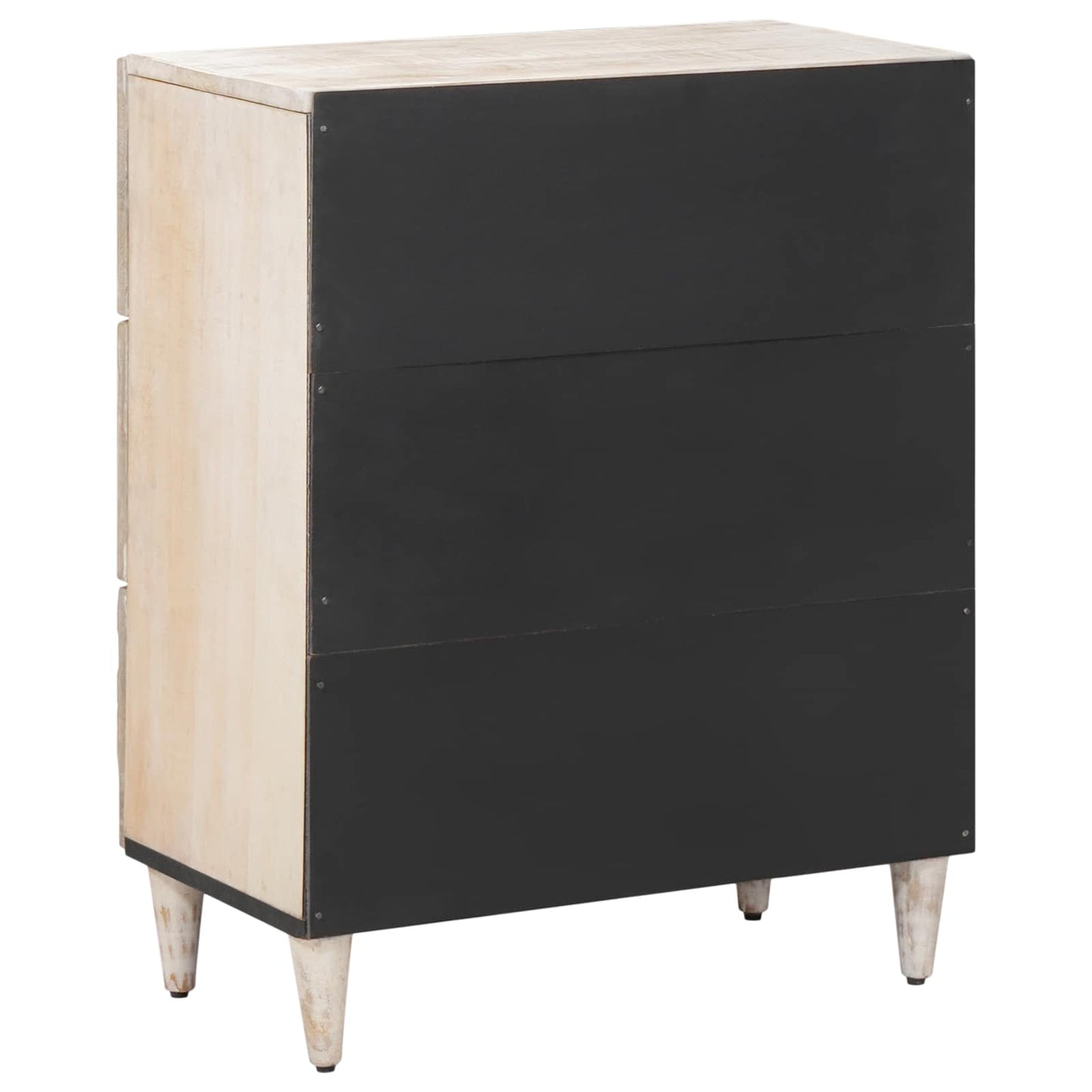 Storage Sideboard White 60 x 33.5 x 75 cm Solid Mango Wood