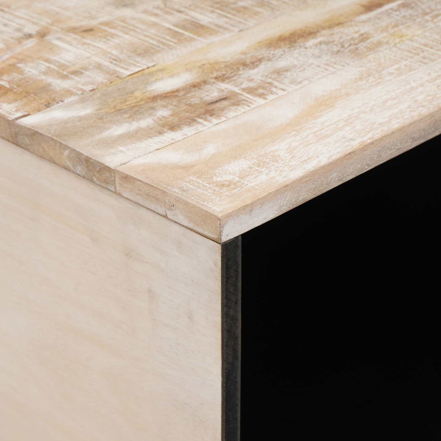 Coffee Table White 80 x 50 x 40 cm Solid Mango Wood