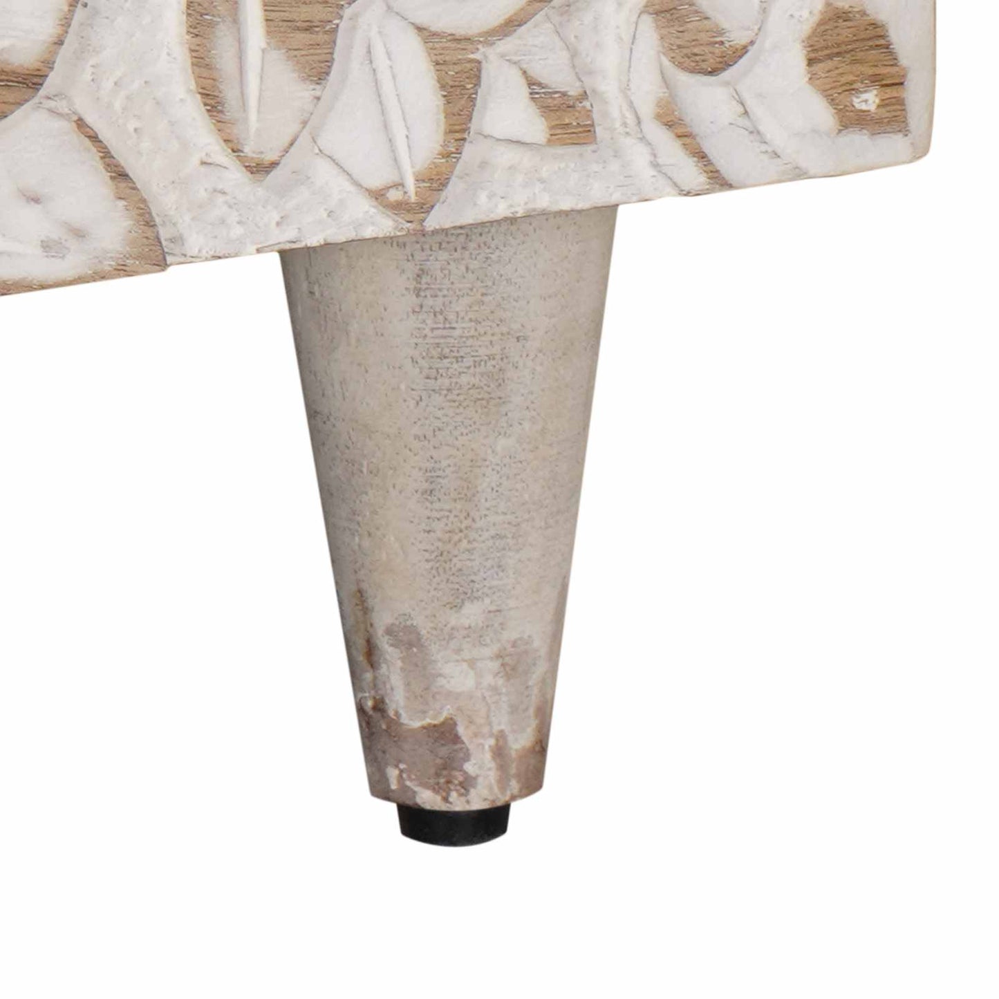 Coffee Table White 100 x 54 x 40 cm Solid Mango Wood