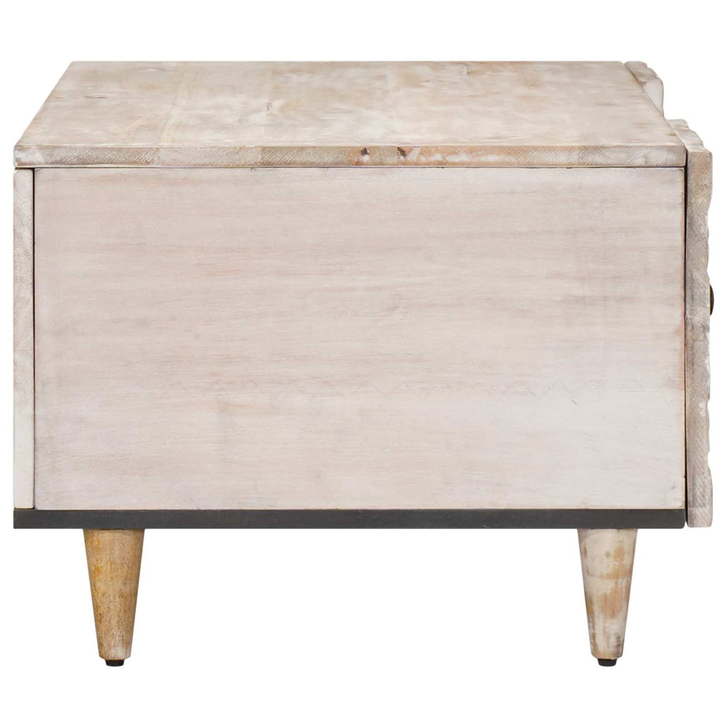 Coffee Table White 100 x 54 x 40 cm Solid Mango Wood