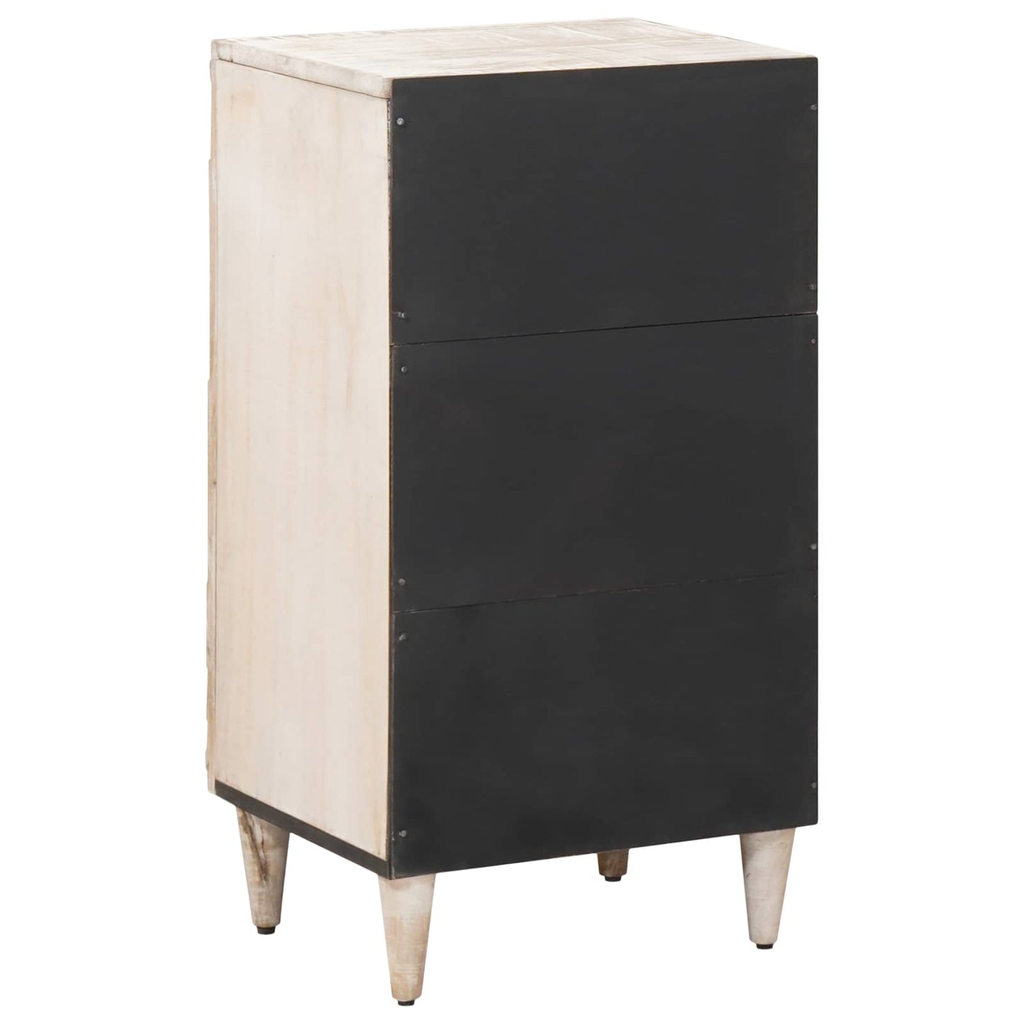 Sideboard with Storage White 40 x 33.5 x 75 cm Solid Mango Wood