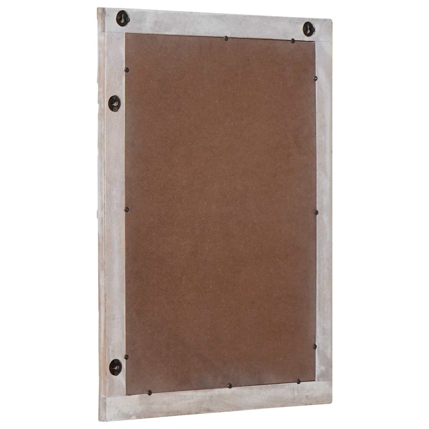 Wall Mirror Rectangular White 70 x 50 cm Solid Mango Wood