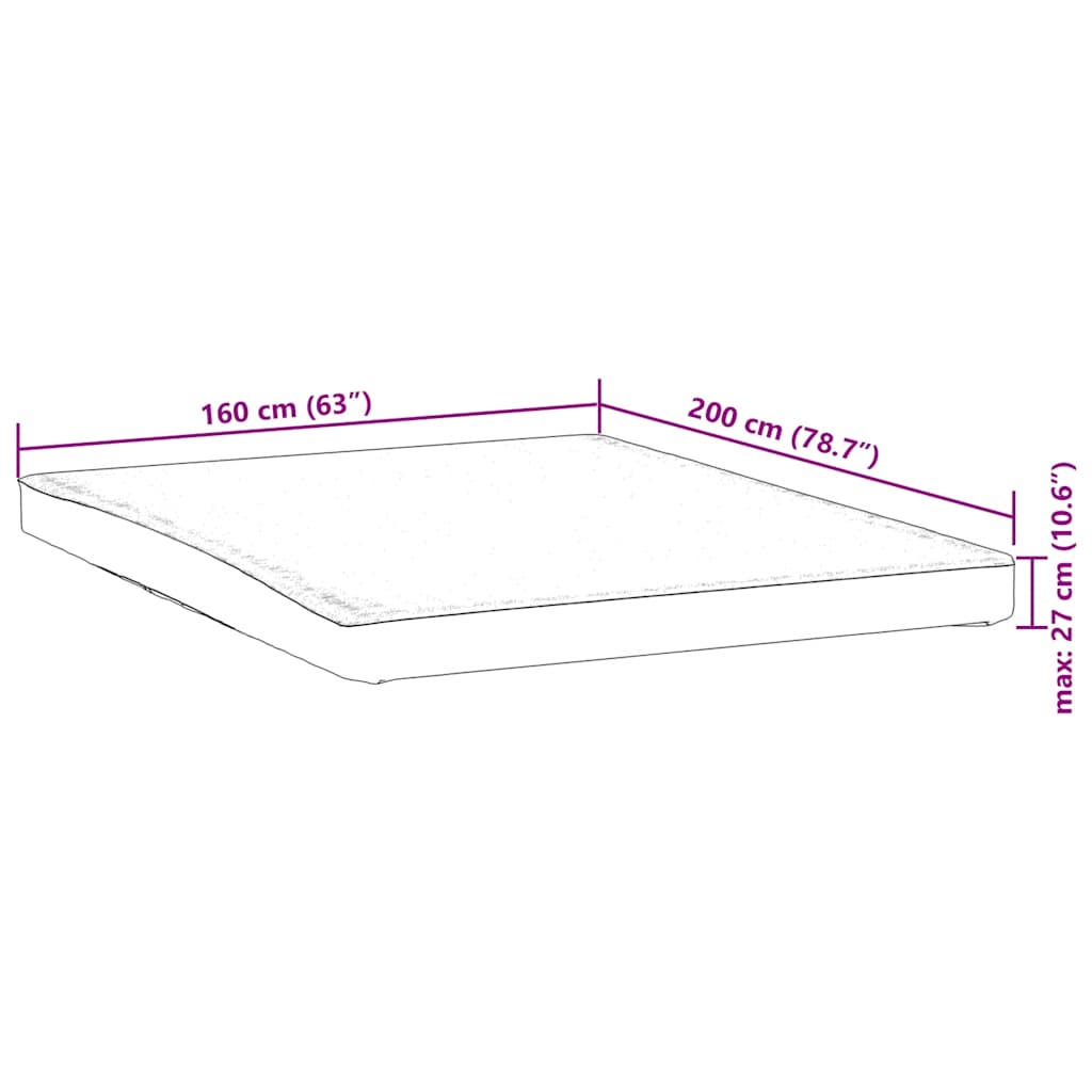 Mattress Protector White 160x200 cm Waterproof