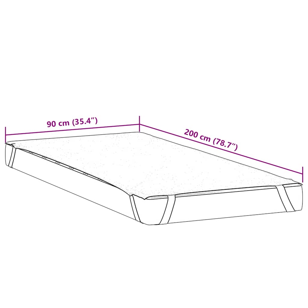 Mattress Protector White 90x200 cm Waterproof